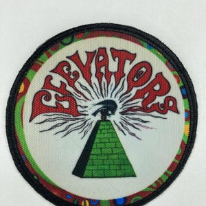 The 13th floor elevators iron on or sew on patch garage stoner rock band jacket clothes accesories vintage design psychedelic
