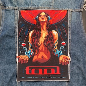 Tool back patch sew on patch rock band jacket clothes accesories vintage design alternative progressive heavy metal band