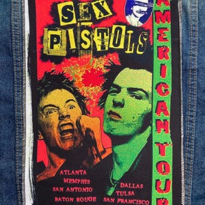 Sex pistols back patch sew on patch punk hardcore rock band jacket clothes accesories vintage design