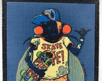 Skate or die iron on or sew for jacket and clothes accessories vintage design tony hawk jeff grosso roskopp