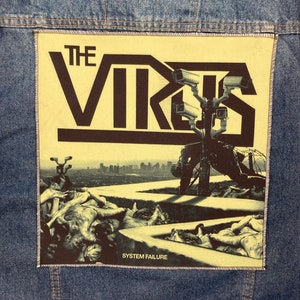 Virus back patch sew on patch punk rock band jacket clothes accesories vintage design hardcore rock metal music punk vest GBH doom