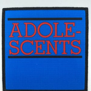 Adolescents iron on or sew in patch rock band jacket clothes accesories vintage design hardcore punk vest