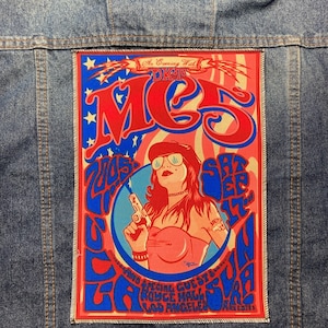 Mc5 back patch sew on patch punk rock band jacket clothes accessories vintage design alternative band rock punk vest