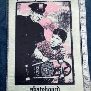 Skateboard punk back patch sew on rock battle jacket