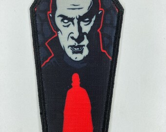 Dracula iron on or sew in patch jacket clothes accesories vintage design cult movie frankenstein black lagoon terror