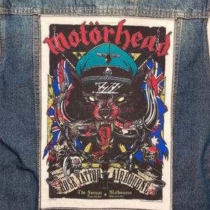 Motorhead back patch sew on patch garage rock band jacket clothes accesories vintage design heavy metal