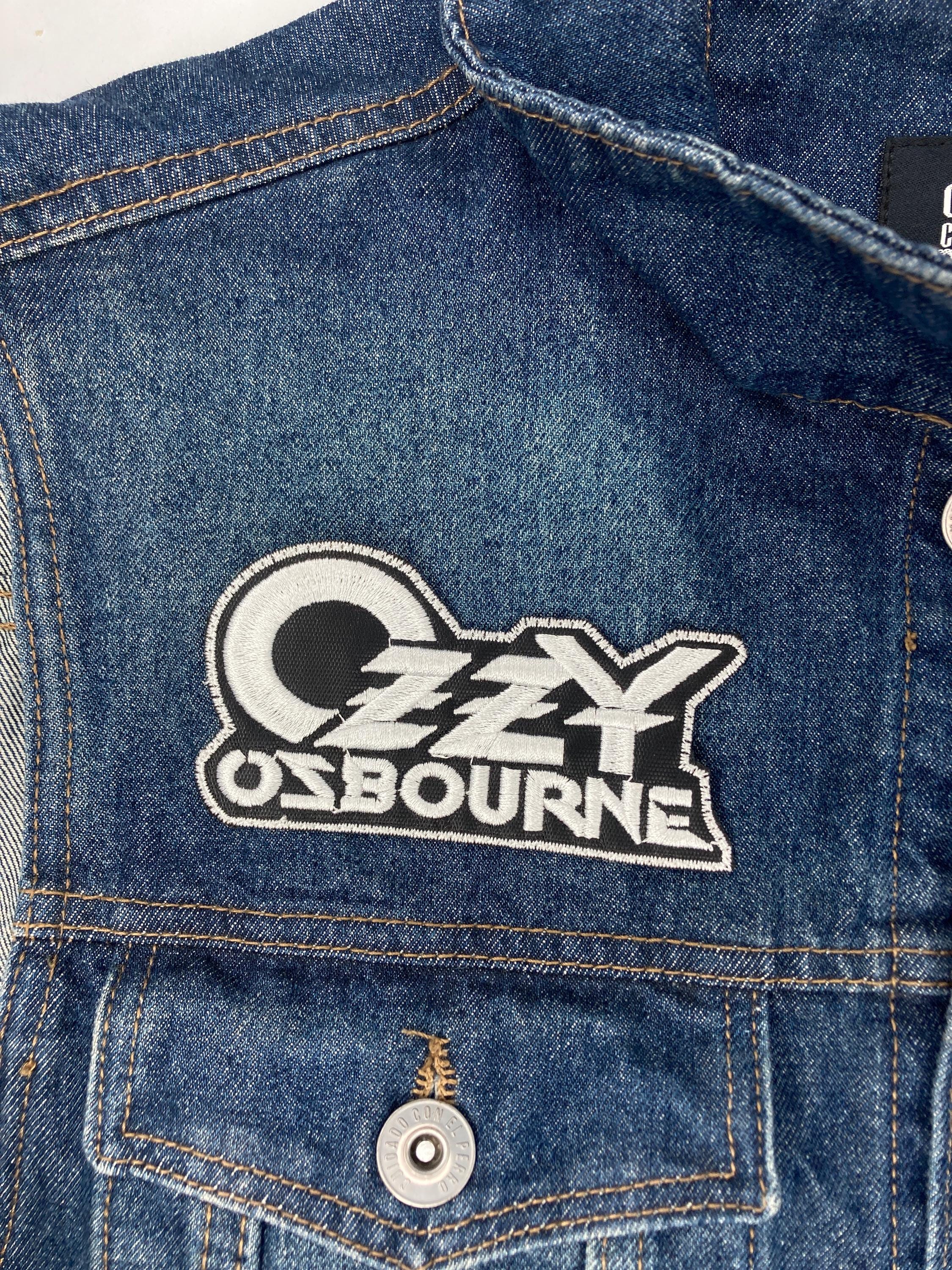 Ozzy Sew in tribute patch rock band jacket clothes accessories vintage design music thrash heavy metal