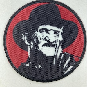 Horror iron on or sew in patch jacket clothes accesories vintage design cult terror michael myers freddy krueger halloween