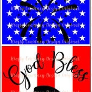 God Bless America Porch Sign SVG