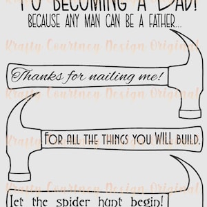 Becoming a Dad, Father's Day Card SVG, DXF, PDF