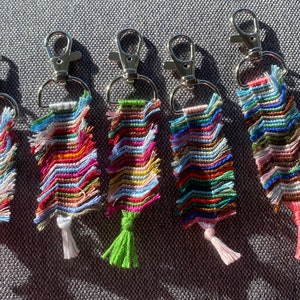Portachiavi Rag Rug / Multicolore / Portachiavi estivi / Boho