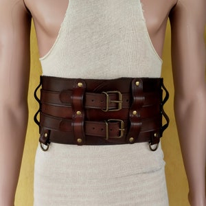 Epic Viking Adventurer Handmade Leather Belt Essential multi-purpose item for LARP, Medieval cosplay, Pirate, Fantasy, Warrior costume Belt