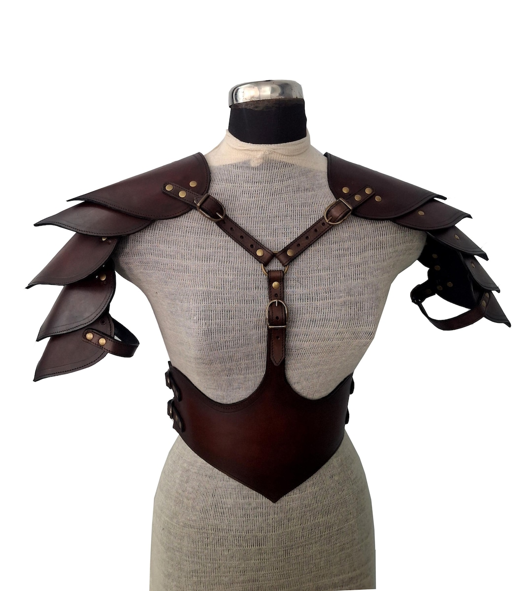 Medieval Leather Shoulder Armor, Female Warrior Pauldrons, Cosplay ...