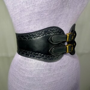 Handmade Tooled Medieval-Viking LARP Leather Corset Belt-Cosplay Armour-Fantasy Halloween for women Warrior Celtic Belt image 8