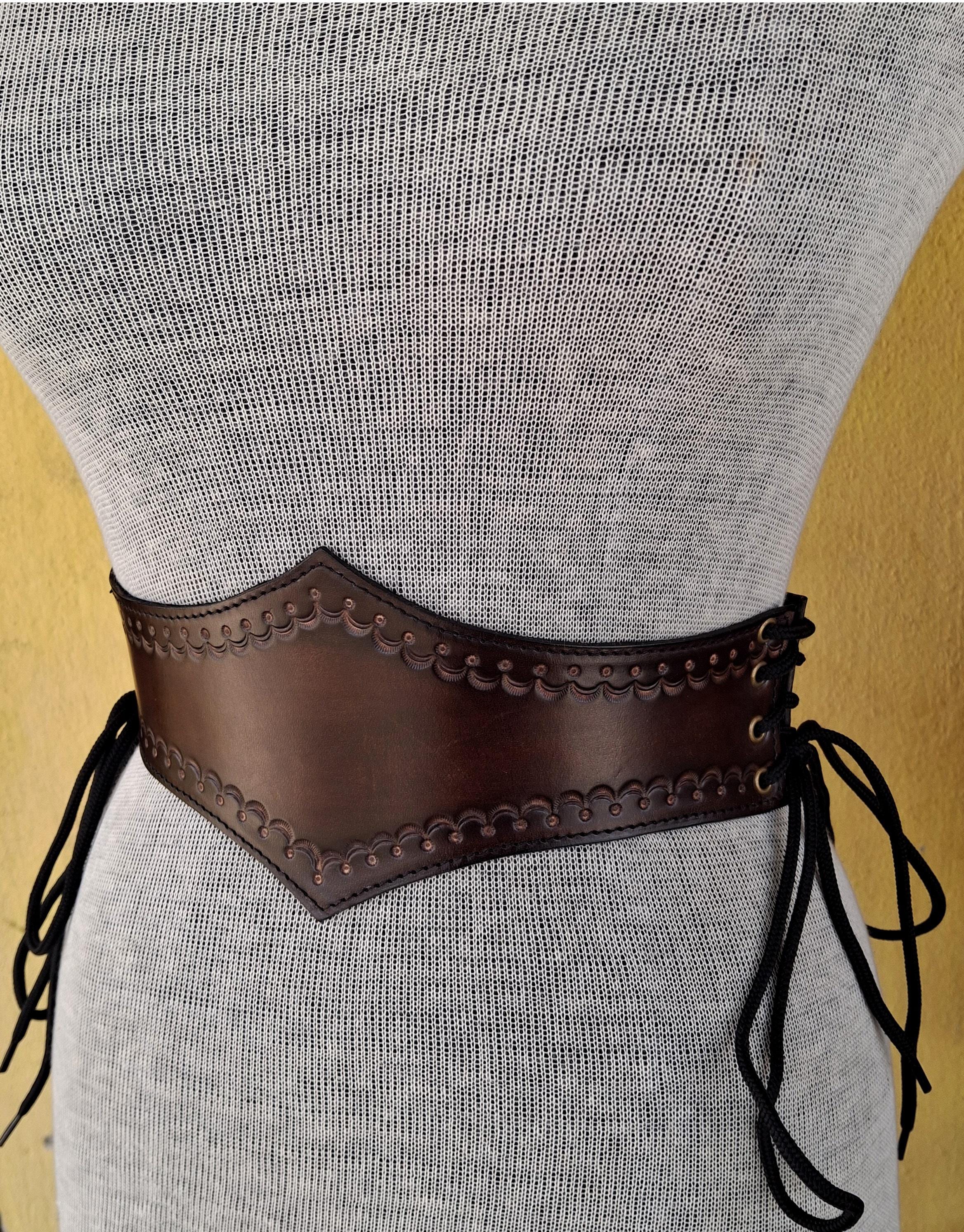Handmade Tooled Leather Medieval Corset Belt: Viking LARP  display picture 1