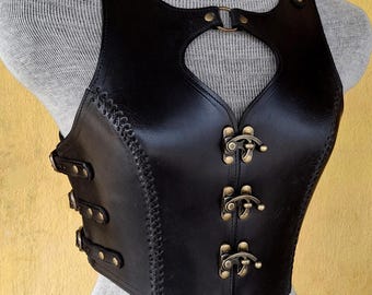Handmade Leather Cuirass: Medieval Viking Armor - LARP SCA Costume