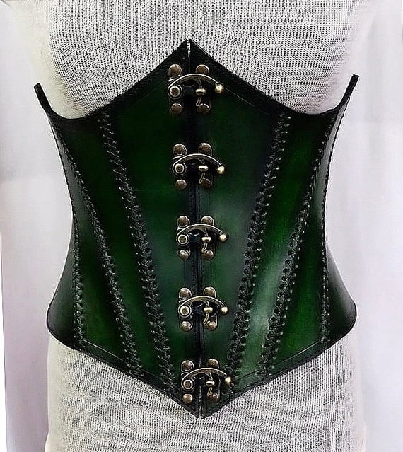 Medieval Leather Under-bust Corset, Viking Leather Corset, LARP Handmade  Leather Corset, Handmade Armor Leather Corset, Antique Green Corset -   Canada