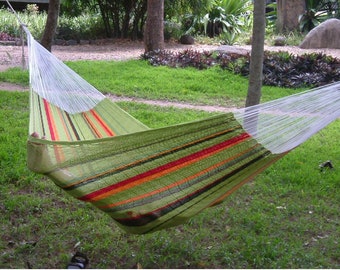 Traditional Mayan Hammocks - Natural Hammock Made with Thick Cotton Thread