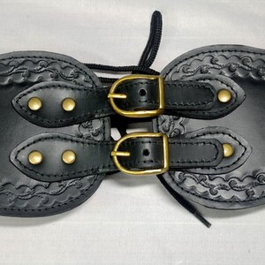 Handmade Tooled Medieval-Viking LARP Leather Corset Belt-Cosplay Armour-Fantasy Halloween for women Warrior Celtic Belt image 7