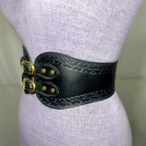 Handmade Tooled Medieval-Viking LARP Leather Corset Belt-Cosplay Armour-Fantasy Halloween for women Warrior Celtic Belt image 17
