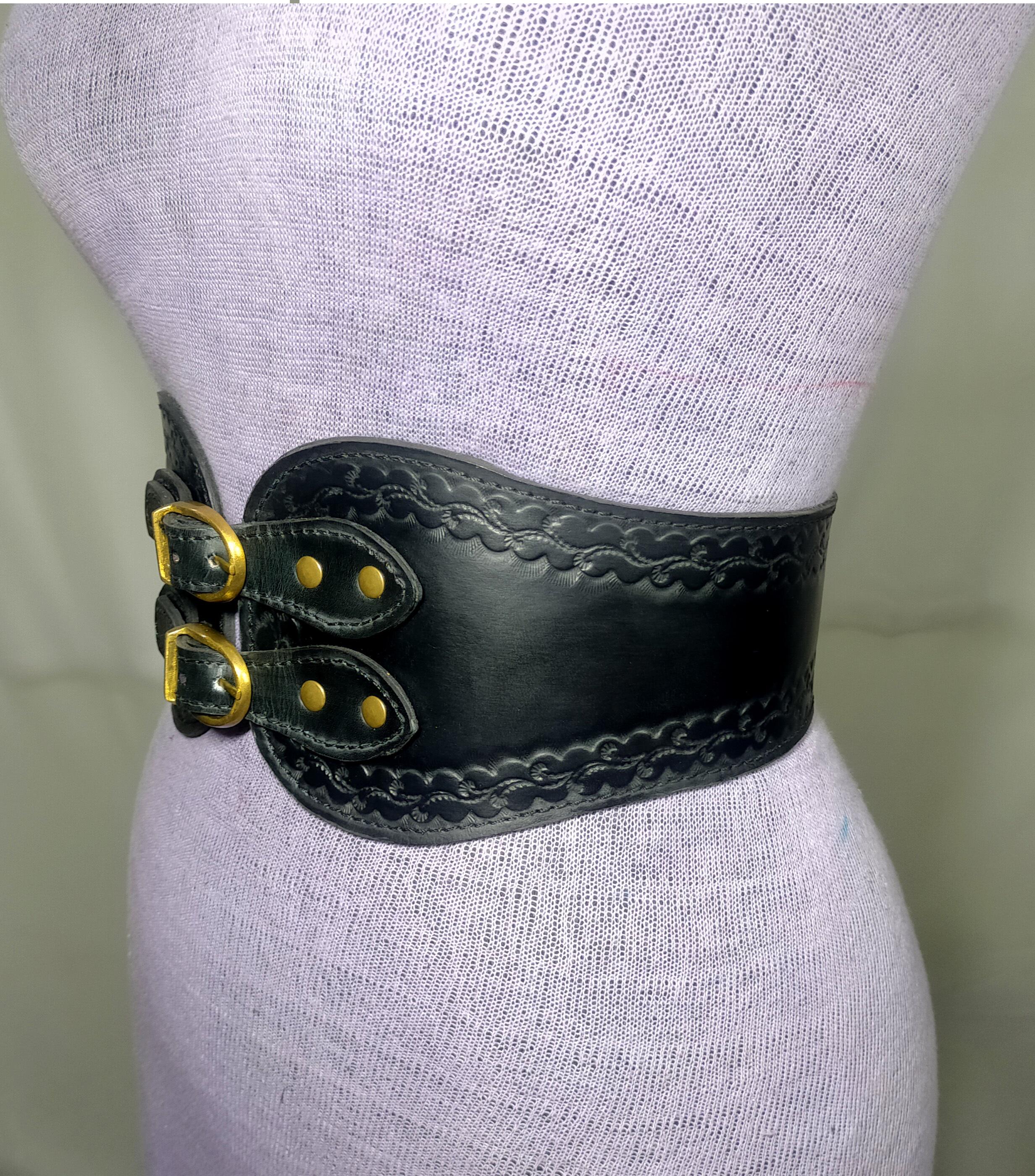 Women\'s Faux Leather Viking Corset Belt Medieval Renaissance Halloween Cosplay Medieval Renaissance Accessory Set - 6 Pcs Viking Costume  main image 3