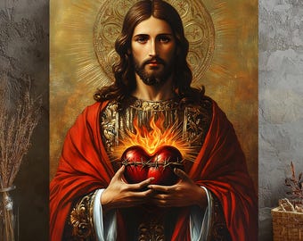 Sacred Heart of Jesus Canvas Art – Catholic Home Decor