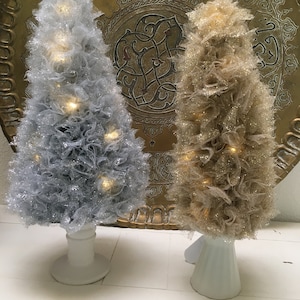 Light Up Tulle Christmas Tree, Christmas Decor, Christmas Table Top Decor, Holiday Decor, Christmas Night light