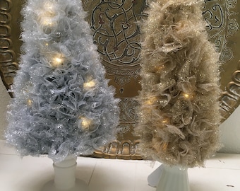 Light Up Tulle Christmas Tree, Christmas Decor, Christmas Table Top Decor, Holiday Decor, Christmas Night light