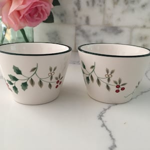 Holiday Pfaltzgraff Winterberry Collection Sauce Bowls, Set of 2