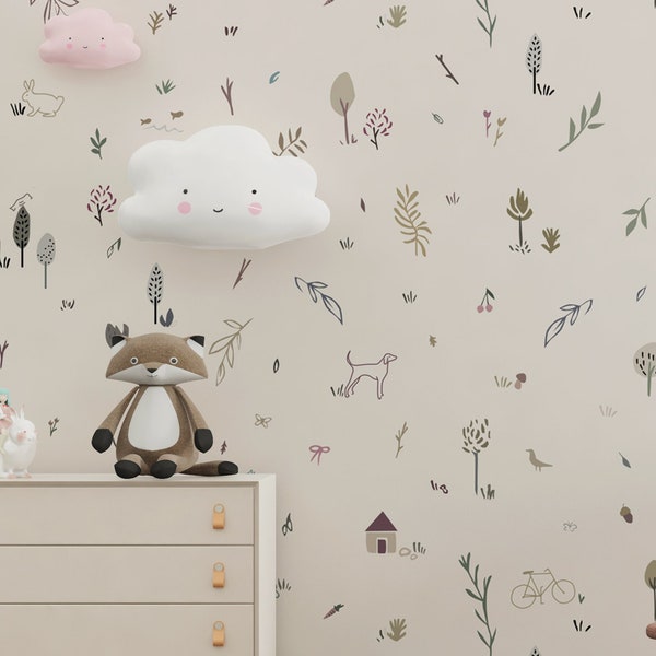 Nursery Wallpaper Etsy