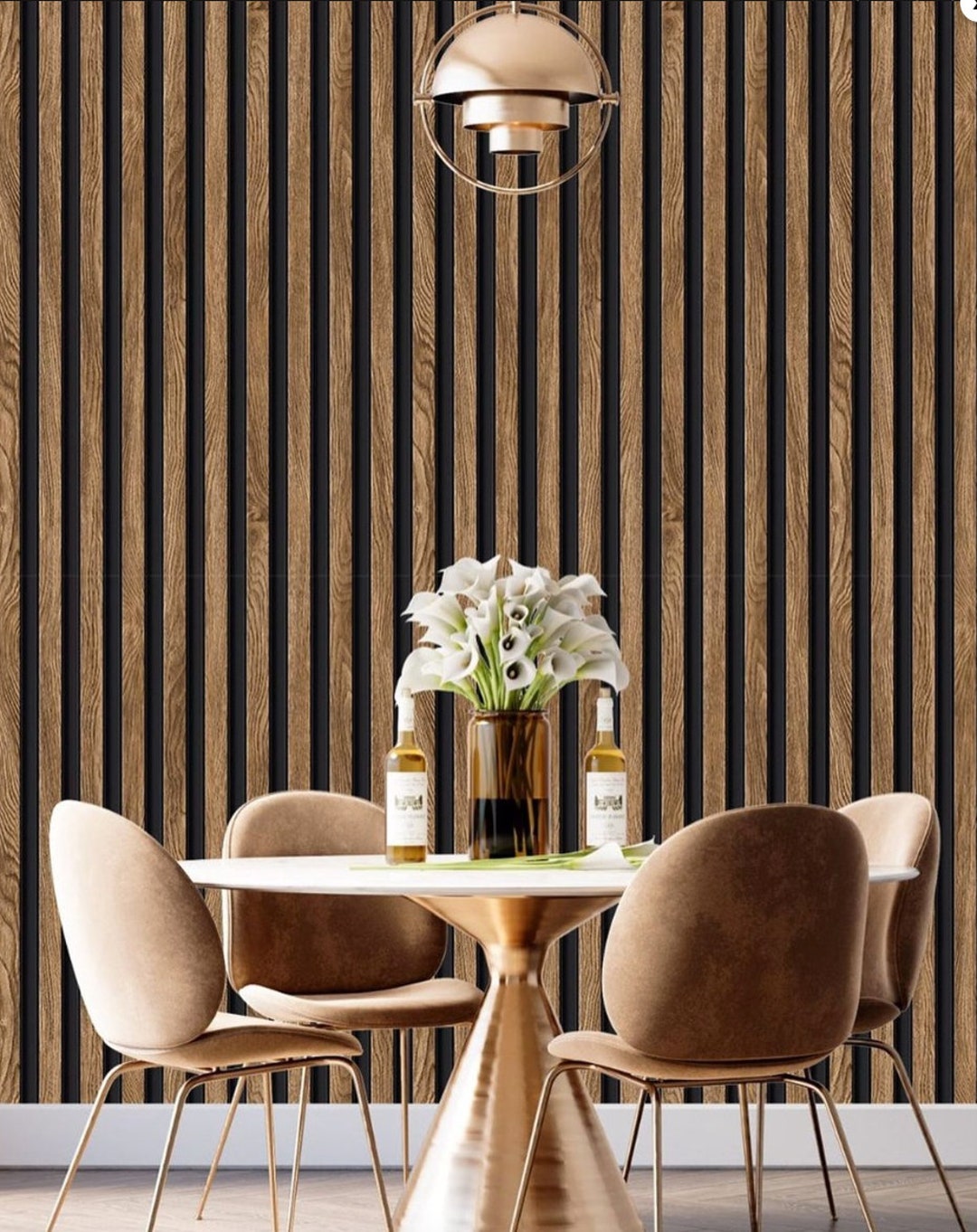 Wooden Look Removable Wallpaper , Decorative Wood Style Wall Mural