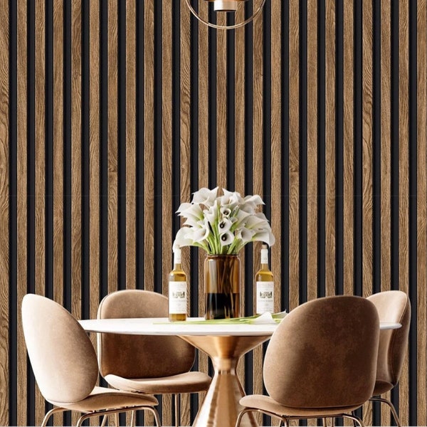 Removable Wallpaper Wood Etsy