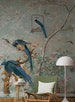 Chinoiserie Birds Style Removable Wallpaper - Tree and Bird Cages Wall Mural - Fruit Trees Wallpaper - Asian Style Wallpaper 