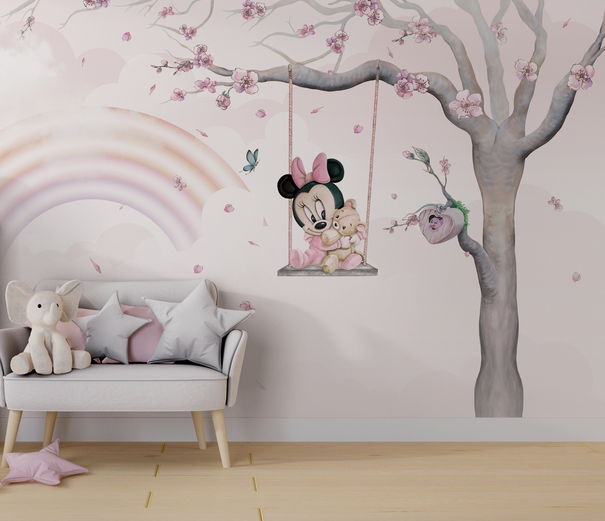 Simple Modern Disney Minnie Mouse Kids Water Disney-Minnie Rainbow