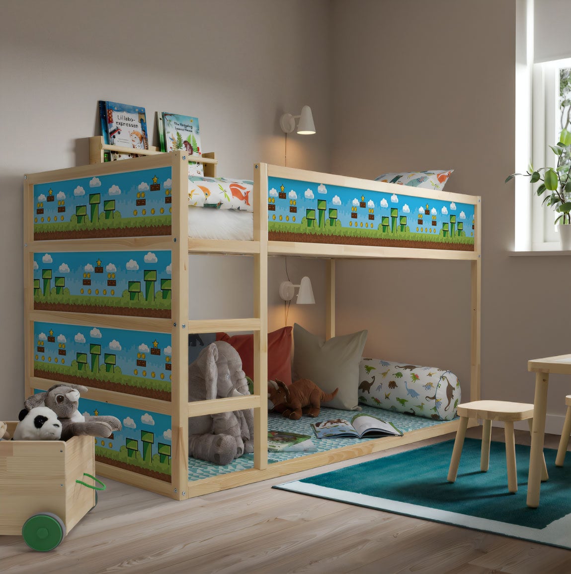 Verwaand Dwingend van mening zijn Mario Thema Kura Bed Sticker IKEA Mario Kura Bed Decal voor - Etsy België