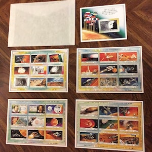 Vintage &quot;Saluting the Coming Exploration of Mars&quot; Stamp Collection