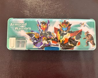 Never Used: Armored Warriors Mechanical Pencil Case - Multi-Functional Magnet Box