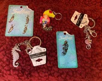 Sparkling Seahorse Charms & Key chains Collection