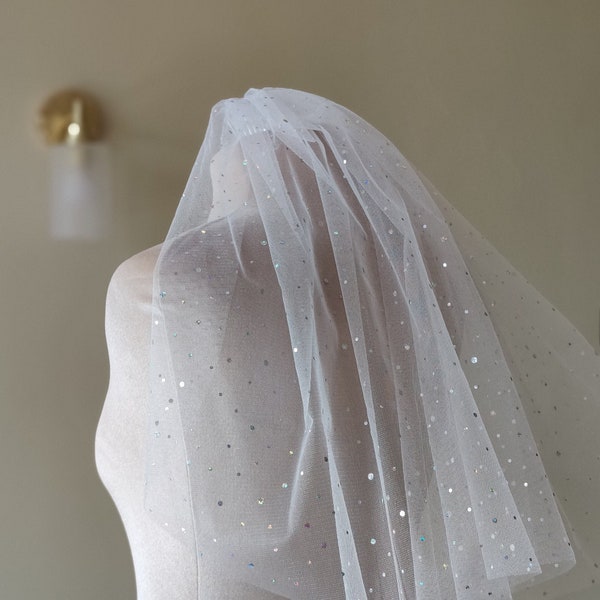 Handmade hen party veil sequin