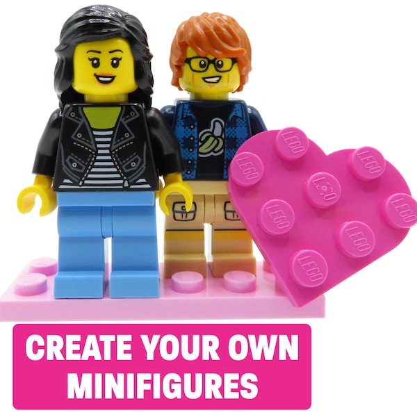 Couples in love - Personalized LEGO figures / Create your own LEGO minifigures - the best Valentine’s day / anniversary gift for her & him