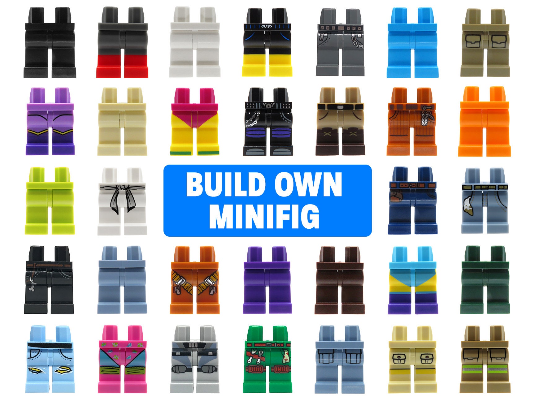 Build Your Own LEGO Minifigure Choose LEGO Minifigure Legs and Make Your Own LEGO Person