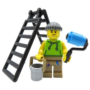 Custom Minifigure - Painter / Decorator - made of LEGO parts