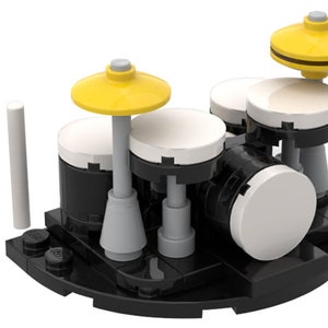 Drums / drum set - custom music set made of LEGO bricks - perfect gift for LEGO enthusiast, drummers, musicians or music lovers