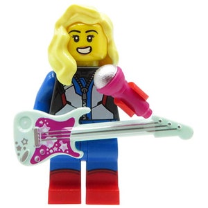 Custom Minifigure - Singer / Rock star - made of LEGO parts