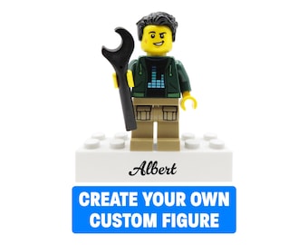 Handyman / Mechanic Personalized LEGO Figure – Create your own custom LEGO minifigure - Unique gift Gift for Him, Dad, Husband, Boyfriend