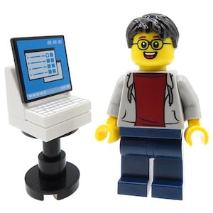 Custom Minifigure - Programmer / Coder / IT specialist - made of LEGO parts - perfect gift for boy, man, husband, boyfriend, friend