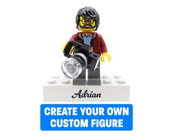 Photographer – Personalized LEGO® Figure – Custom Minifigure Gift for Boyfriend, Husband –Birthday or Christmas