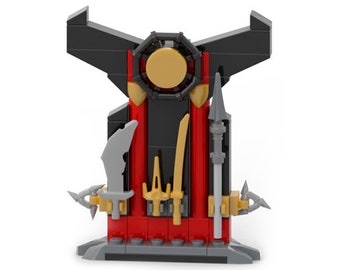 Armory with weapons for Ninjago Minifigures - model made of LEGO bricks - for kids and adults, ninja lovers or LEGO fans
