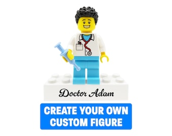Doctor / Nurse – Personalized LEGO® Figure – Custom Medical Minifigure Gift for Birthday, Christmas or Appreciation