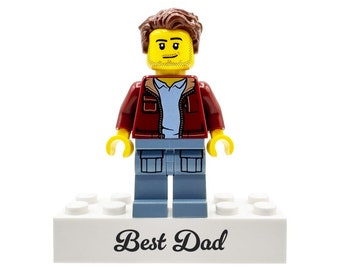 Personalisierte LEGO Figuren ""Bester Dad"" - maßgeschneidertes Geschenk für jeden Vater / Papa / Daddy - Erstellen Sie Ihre eigene individuelle LEGO Minifigur / Charakter."